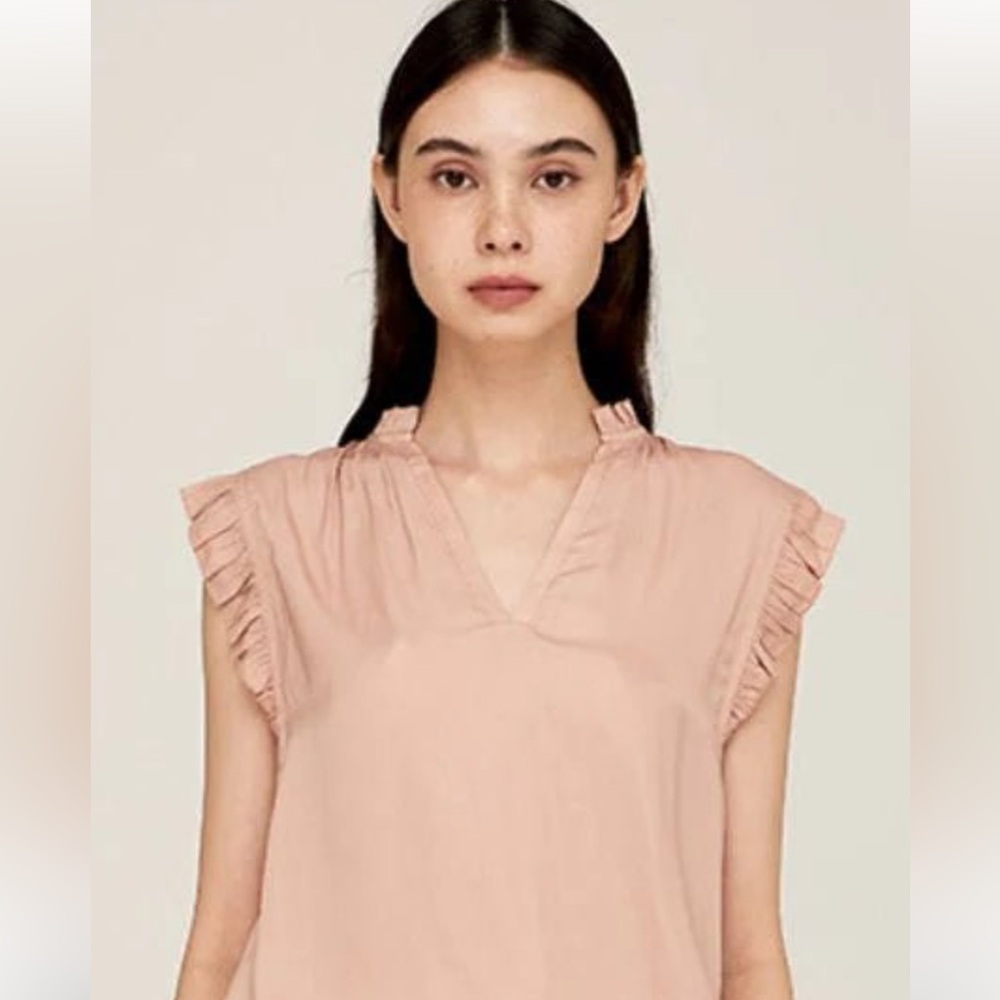 Cream brilliant Ruffle Sleeve Blouse
